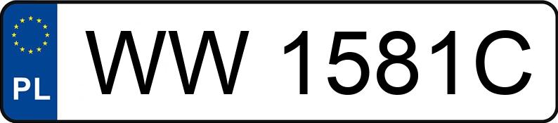 Numer rejestracyjny WW 1581C posiada FSO-WARSZAWA POLONEZ CARGO 1.6 - WW1581C