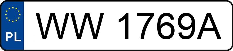 Numer rejestracyjny WW 1769A posiada OPEL Zafira 1.8 MR`99 E3 Zafira 1.8 MR`99 E3 - WW1769A