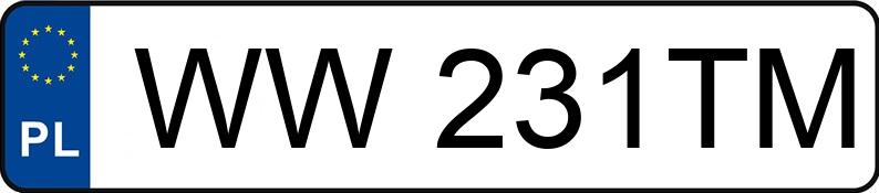 Pirat drogowy w pojeździe o numerach rejestracyjnych WW231TM