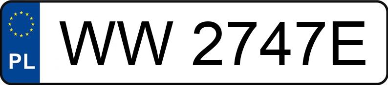 Numer rejestracyjny WW 2747E posiada VOLKSWAGEN TOURAN - WW2747E