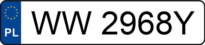 Numer rejestracyjny WW2968Y posiada VOLKSWAGEN Transporter T4 TD MR`96 2.6t Transporter T4 TD MR`96 2.6t