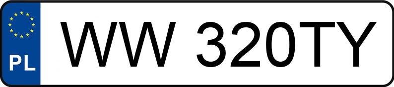 Numer rejestracyjny WW320TY posiada BMW 518i Kat. E34 518i Kat. E34