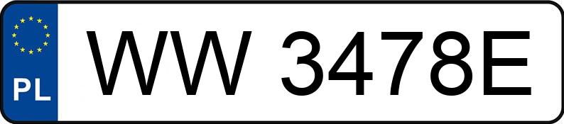 Numer rejestracyjny WW 3478E posiada VOLKSWAGEN POLO - WW3478E