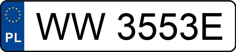 Numer rejestracyjny WW 3553E posiada MERCEDES-BENZ S 500 Kat. MR`02 E3 220 L 4Matic - WW3553E