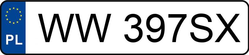 Numer rejestracyjny WW 397SX posiada SMART FORTWO - WW397SX