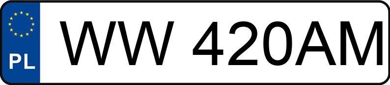 Numer rejestracyjny WW 420AM posiada BMW 330i Touring Kat. MR`01 E3 E46 X - WW420AM