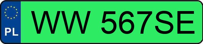Numer rejestracyjny WW 567SE posiada NISSAN LEAF - WW567SE