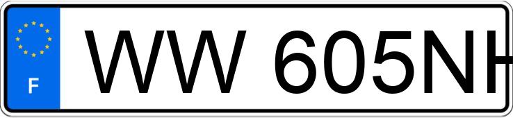 Numer rejestracyjny WW605NH posiada Golf V