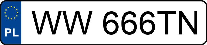 Numer rejestracyjny WW 666TN posiada HONDA CIVIC TYPE R - WW666TN