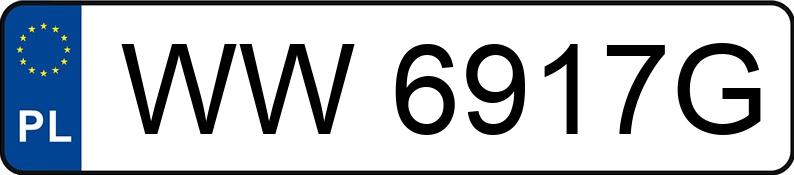 Numer rejestracyjny WW 6917G posiada MITSUBISHI LANCER - WW6917G