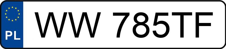 Numer rejestracyjny WW 785TF posiada BMW 318 Diesel MR`16 E6 F30 - WW785TF