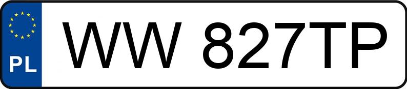 Numer rejestracyjny WW827TP posiada  