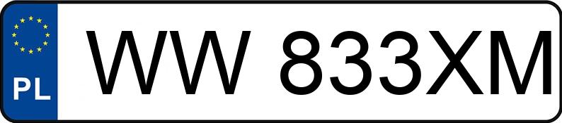 Numer rejestracyjny WW 833XM posiada FORD MONDEO - WW833XM Numer rejestracyjny WW 833XM posiada FORD MONDEO - WW833XM