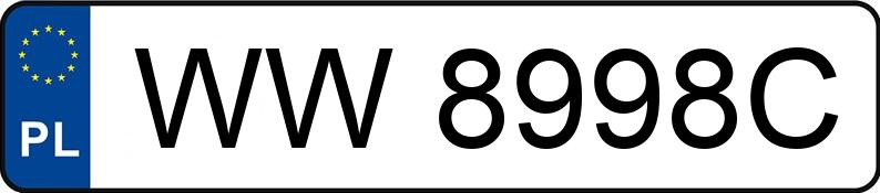 Numer rejestracyjny WW 8998C posiada RENAULT CLIO - WW8998C