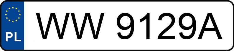 Numer rejestracyjny WW9129A posiada  