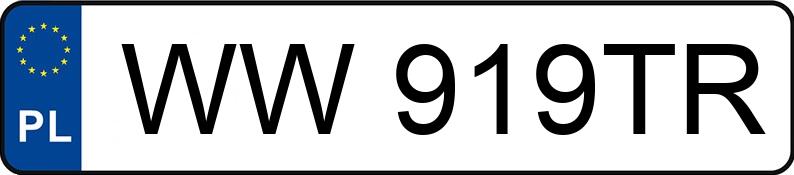 Numer rejestracyjny WW 919TR posiada FORD FUSION - WW919TR