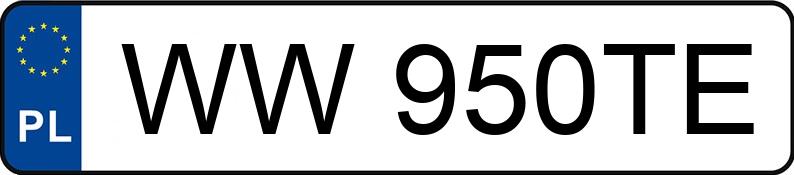 Numer rejestracyjny WW950TE posiada AUDI A8 Aut.