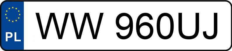 Numer rejestracyjny WW 960UJ posiada AUDI A3 - WW960UJ