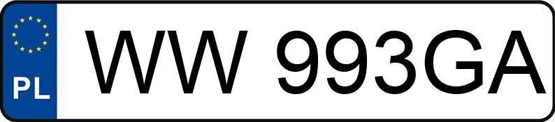 Numer rejestracyjny WW 993GA posiada JAGUAR XJ6 4.0 (X300) - WW993GA