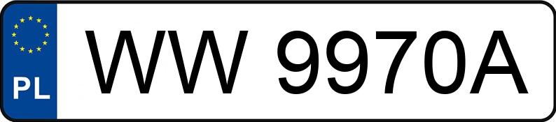 Numer rejestracyjny WW 9970A posiada VOLKSWAGEN BORA 1.9 TDI - WW9970A