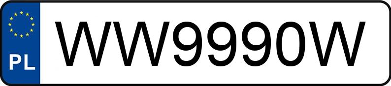 Numer rejestracyjny WW 9990W posiada PORSCHE 911 Carrera Coupe (991) MR`11 E5 4S - WW9990W