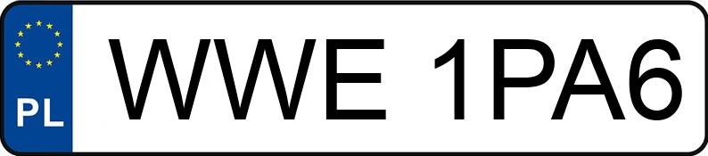 Numer rejestracyjny WWE 1PA6 posiada BMW 346 - WWE1PA6