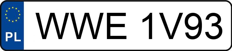 Numer rejestracyjny WWE 1V93 posiada PEUGEOT 207 - WWE1V93