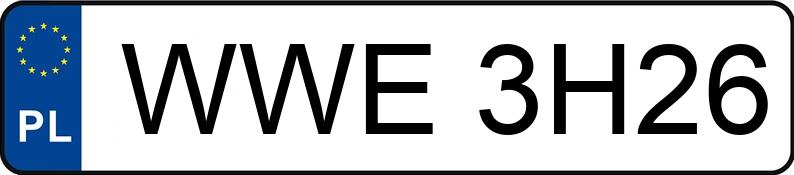 Numer rejestracyjny WWE 3H26 posiada AUDI A4 Avant 1.8 Kat. MR`99 B5 Aut. - WWE3H26