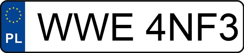 Numer rejestracyjny WWE 4NF3 posiada JAGUAR X-TYPE - WWE4NF3