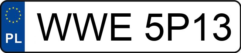 Numer rejestracyjny WWE 5P13 posiada SKODA KAROQ - WWE5P13