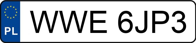 Numer rejestracyjny WWE 6JP3 posiada SKODA OCTAVIA - WWE6JP3 Numer rejestracyjny WWE 6JP3 posiada SKODA OCTAVIA - WWE6JP3