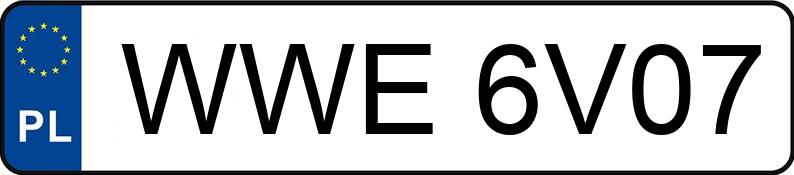 Numer rejestracyjny WWE 6V07 posiada HYUNDAI I30 - WWE6V07