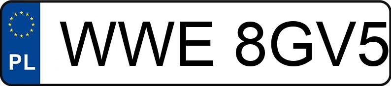Numer rejestracyjny WWE 8GV5 posiada RENAULT LAGUNA - WWE8GV5