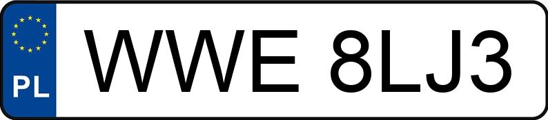 Numer rejestracyjny WWE 8LJ3 posiada OPEL ASTRA - WWE8LJ3