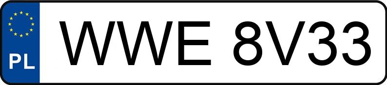 Numer rejestracyjny WWE 8V33 posiada SUBARU WRX STI 2.5 MR`15 E6 Sport - WWE8V33