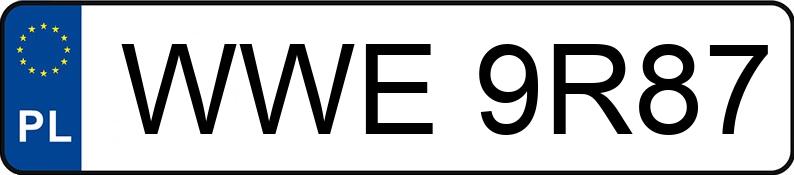 Numer rejestracyjny WWE 9R87 posiada HONDA CIVIC 5 DR - WWE9R87
