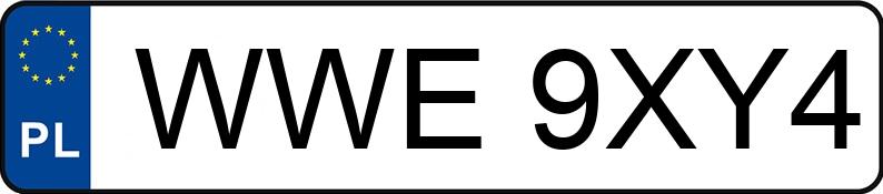 Numer rejestracyjny WWE 9XY4 posiada FIAT DUCATO - WWE9XY4