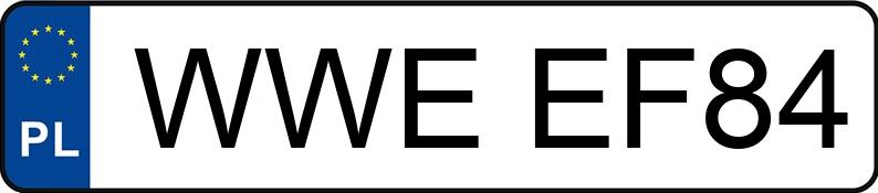 Numer rejestracyjny WWE EF84 posiada AUDI A4 - WWEEF84