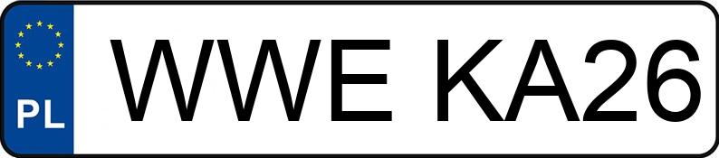 Numer rejestracyjny WWE KA26 posiada RENAULT CLIO - WWEKA26