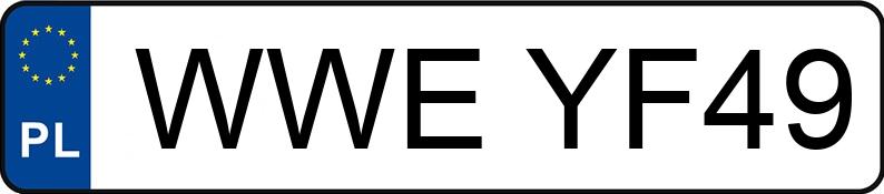 Numer rejestracyjny WWE YF49 posiada NISSAN ALMERA - WWEYF49 Numer rejestracyjny WWE YF49 posiada NISSAN ALMERA - WWEYF49