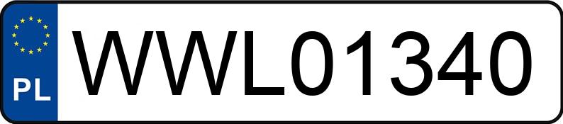 Numer rejestracyjny WWL 01340 posiada MITSUBISHI PAJERO - WWL01340