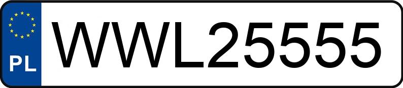 Numer rejestracyjny WWL 25555 posiada AUDI A4 1.9 TDI - WWL25555