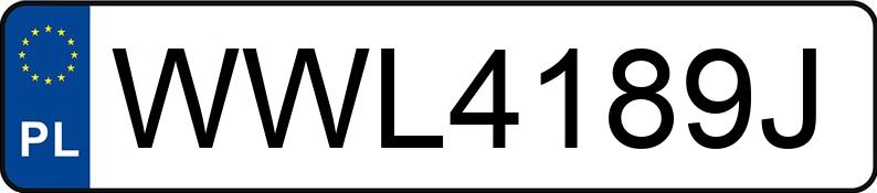 Numer rejestracyjny WWL 4189J posiada VOLKSWAGEN POLO 1.3 KAT - WWL4189J