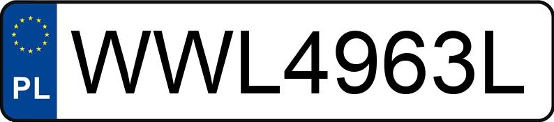 Numer rejestracyjny WWL4963L posiada TEMA Laweta Car Plus 3.0t 4020 S