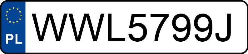 Numer rejestracyjny WWL 5799J posiada TOYOTA AURIS - WWL5799J