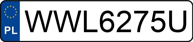 Numer rejestracyjny WWL6275U posiada  