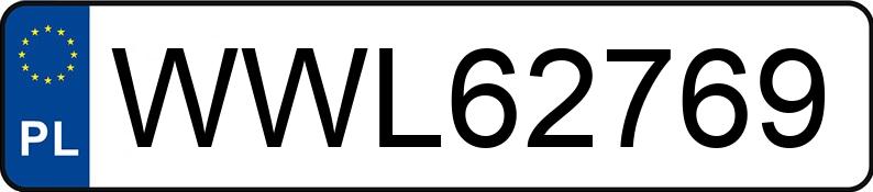 Numer rejestracyjny WWL62769 posiada  