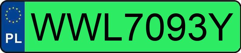 Numer rejestracyjny WWL 7093Y posiada LEAPMOTOR T03 - WWL7093Y