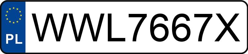 Numer rejestracyjny WWL 7667X posiada DODGE CHARGER - WWL7667X