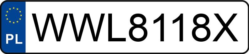 Numer rejestracyjny WWL8118X posiada HONDA CRX CRX